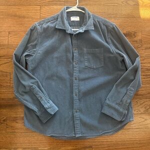 Old Navy Men's Blue Corduroy Button-Up Shirt